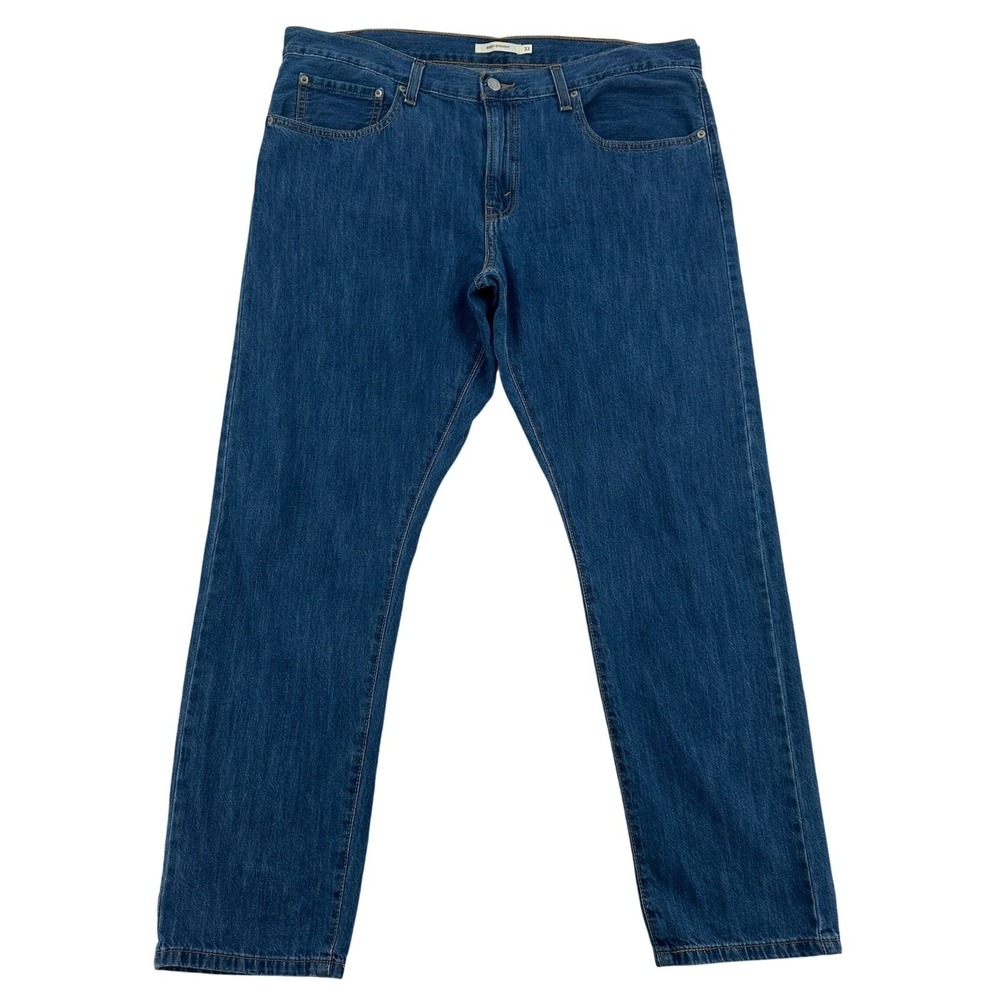 Levi's Strauss W33 L30 Middy Straight Jeans Blue Wash High Rise Staple Casual